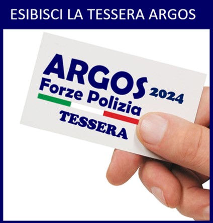Tessera ARGOS 2024 - Convenzione